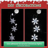 [Timer 3Pcs Christmas Window Lights Decorations, Battery Powered Christmas Window Hanging White Lighted Snowflake Shaped LED Sucker String Lamp for Xmas Tree Fireplace Window Indoor Decor