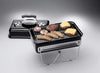 Go-Anywhere Charcoal Grill, 42 x 26cm Grill Area, Lightweight Portable BBQ Grill, Table Camping Grill with Porcelain-Enamelled Bowl & Lid, Folding Legs - Black (1131004)