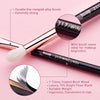 Professional Eye Makeup Brushes Set, 15Pcs Eyeshadow Blending Concealer Eyebrow Eyeliner Shader Brush with Labeled, Black/Rose Gold T157