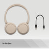 WH-CH520 Wireless Bluetooth Headphones - up to 50 Hours Battery Life with Quick Charge, On-ear style - Beige