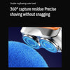 Beard Shaver Rechargeable Electric Shaver Double Ring Magnetic Cutter, Mini Electrict Shaver Travel Shaver Orange