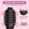 Hair Dryer Brush Blow Dry Brush in One, 4 in 1 One Step Hairdryer and Styler Volumizer Hot Air Brush with Negative Ion Anti-frizz Ceramic Titanium Barrel Hair Straightener Brush