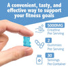 Creatine Gummies for Men & Women 5000mg 60 Chewable Creatine Monohydrate Gummies for Muscle Strength & Growth Sugar Free Pre-Workout Supplementm Vegans gym (Blueberry Flavour)