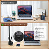 Led Desk Lamp with Plug Eye Caring 700lm 4in1 Table Lamp with USB*Type-C Charging Port, Clock&Pen Holde,5Light Modes*14Brightness Dimmable Bedside Lamp,Led Desk Lamps Office Desk Accessories