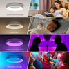 RGB LED Ceiling Light Dimmable with Remote Control, 24W Flush Ceiling Light, 3000K-6500K 2400LM for Living Room, Bedroom, Kids Room, Dining Room, Kitchen, Bathroom, Round 11 Inch