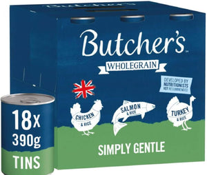 Butcher's Simply Gentle Dog Food Cans, 18 x 390g