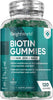 Biotin Gummies - 5000mcg - 120 Gummies with Vitamin A, B, C, D, E & Selenium - Hair, Nails & Skin Vitamins - Natural Raspberry & Blueberry Flavoured Vitamin B7 Gummies - Chewable Biotin Hair Gummies