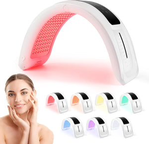 LED Face Light Therapy Mask: Acne Treatment Led Face Mask with 7 Colors Light Therapy - Red Light Therapy Mask SPA Skincare for Blackhead Spot Redness Wrinkle Rejuvenation Anti-aging for Beauty