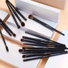 Make Up Brushes Set Professional 16Pcs Black Precision Collection,Synthetic Hair,Highlight Concealer Eyeshadow Eye liner Blending Spoolie T272