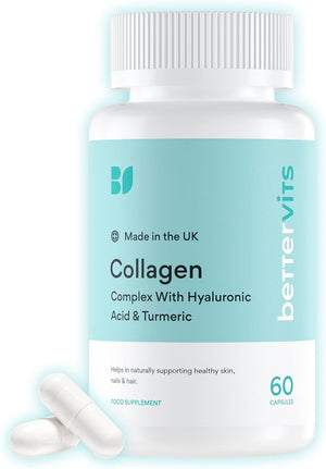 Collagen Complex | 1000mg Hydrolyzed Capsules | Skin | Hair | Nails | Joints | Hydrates & Smooths | With Hyaluronic Acid & Vitamin E