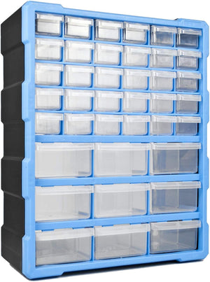 DIY Tool Bits Storage Organiser Unit - Workshop Parts Craft Box Cabinet (39 Drawer)