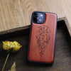 Magnetic Wood Case for iPhone 13 Mini Case [Wood & Soft TPU] Shockproof Hybrid Protective Cover Unique & Classy Wooden Case Compatible with MagSafe (Viking Compass Vegvisir-Rosy)…