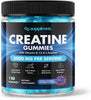 Creatine 120 Gummies Max 5000mg for Men & Women Creatine Monohydrate Plus B12 and L-Taurine Chewable Gummies, Blueberry Flavour 1 Month Supply (1 Count (Pack of 120), Blueberry)