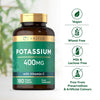 Potassium Supplement 400mg with Vitamin C 100mg | 180 Vegan Tablets | Contributes to Normal Blood Pressure, Muscle Function and Nervous System Function | Immune System Support | by