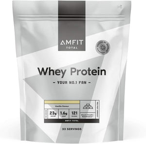 Amazon Brand -  Whey Protein Powder, Vanilla Flavour, 33 Servings, 1 kg (Pack of 1)