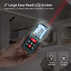 70M Laser Measure Device,  229ft Digital Laser Tape Measure with Upgrade Electronic Angle Sensor, ±2mm Accuracy, Area Measurement,Volume and Pythagoras, 2"LCD Backlit,Mute, Battery Included