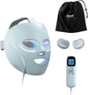 CryoGlow LED Face Mask with Under-Eye Cooling, Anti-Ageing & Blemish Repair, Red & Blue LED, Infrared Light Therapy, USB-C, Remote Control, Storage Bag, Adjustable Straps