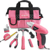 Pink 20pc Home DIY Tool Kit. Complete Household Hand Tools. All Essential Repairs in a Bag