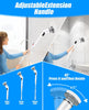 Electric Spin Scrubber Cordless ​Shower Cleaner Bathroom Cleaning Brush Scrubbing with Tool Free Adjustable Extension Arm and 5 Replaceable Heads for Tile Tub Kitchen Floor Bathroom, White