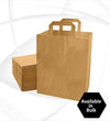 Paper Bags with Handles -500 Medium Brown Paper Bags 8.5x10x4.3”-Perfect for Lunch, Takeaway, Grocery and Party use