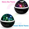 Baby Lights Projector, Roating Sensory Lights with 8 Lighting Modes, Starry Sky & Ocean Night Light Porjector for Kids, Baby Sensory Toy Gifts for Baby Gifts for Girls Boys - Black