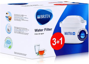 MAXTRA+ Pack of 3+1 Water Filter Cartridges, Refills Compatible with  Pitchers That Reduce Lime and Chlorine