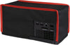 Nylon Horizontal Dust Cover for Xbox Series X Console, Soft Neat Lining Dust Guard, Anti Scratch Waterproof Cover Sleeve for Xbox Series X Console - Black & Red Trim