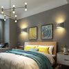 LED Wall Lights 2 Pack Indoor Modern White Plaster Wall Wash Lights 7W Warm White LED Sconce Up and Down Wall Lamp for Living Room, Bedroom, Hallway (G9 LED Bulb Include)