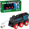 World Rechargeable USB Battery Powered Engine Toy Train for Kids Age 3 Years Up - Wooden Railway Accessories and Add Ons