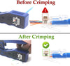 GJ670BL RJ45 Crimp Tool, Pass Through Ethernet Crimping Tool for Cat5 Cat6 Cat7 End Pass-Thru Connector, Support Stripping & Cutting