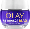 Retinol 24 MAX Night Cream Face Moisturiser, Skincare with Antioxidant Vitamin E, 40% Glycerin Overnight Anti Aging Skin Care: Smooths, Renews and Hydrates, 50ml (vs Retinol24 Night Cream)