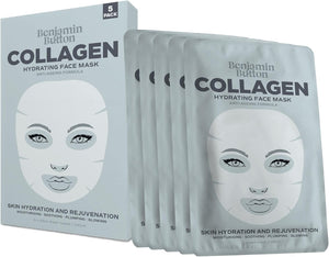 Collagen Face Sheet Mask - Premium Anti-Aging & Rejuvenating Skincare Treatment with Natural Ingredients (Pack of 5) - Suitable for All Skin Types - ®