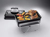 Go-Anywhere Charcoal Grill, 42 x 26cm Grill Area, Lightweight Portable BBQ Grill, Table Camping Grill with Porcelain-Enamelled Bowl & Lid, Folding Legs - Black (1131004)