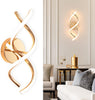 Wall Lamp LED Gold Modern Elegant Spiral Indoor Wall Lights for Bedside Bedroom Living Room Hallway Wall Lighting Fixture Warm White Light 24W