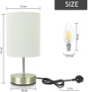 Bedside Lamps, Touch Control Table Lamp with Metal Base Christmas 3-Way Brightness Changing Dimmable LED Desk Lamp Minimalist Night Light for Bedroom Living Room Children's Room Gift Decor