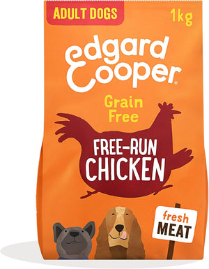 Adult Dry Dog Food (Chicken, 1kg), Grain Free, Natural Ingredients & Fresh Meat, full of essential amino acids for healthy insides