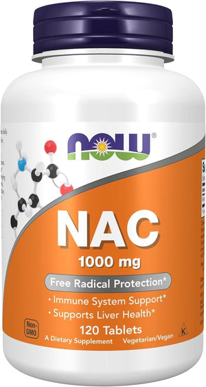 NAC N-Acetyl-Cysteine 1,000 mg, Free Radical Protection, 120 Tablets