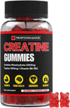 Creatine Gummies 5000mg | - 1 Month Supply. Strawberry Flavoured, Vegan, Sugar-Free Muscle Growth Supplements for Enhanced Performance & Recovery