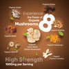 Organic Mushroom Complex 8-180 Capsules - 1000mg - Lion's Mane & 7 Mushroom Blends (Reishi, Chaga, Cordyceps, Shiitake, Oyster, Maitake & Coprinus) - Added Turmeric & Ginger - Vegan & Non-GMO