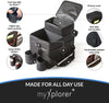Van and Campervan Front Seat Organiser, With Detachable Cooler Bag And Compartment Storage Solution, Adjustable Padded Carry Strap and Non-Slip Clips, (Black, 24L)