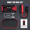 Jump Starter Power Pack, 3000A Car Battery Booster Jump Starter for 12V Vehicle, Car Jump Starter Power Bank with LED, 2 Quick Charge USB Outputs, Jump Pack with Jump Leads (10L Gas/8L Diesel)