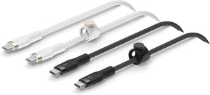 BoostCharge Pro Flex Braided USB C charger cable, USB-IF certified Power Delivery PD type C fast charging cable for iPhone 16, 15, Galaxy S24, S23, MacBook, iPad, Pixel, more – 1m, black/white