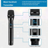 UHF Wireless Microphone, Metal Professional Dual Channel Handheld Dynamic Mic System, for Karaoke, Party, Church, DJ, Wedding, Meeting, Home KTV Set, Outdoor Events, 200ft(VW-022)