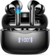 Wireless Earbuds, Bluetooth 5.3 Headphones In Ear with 4 HD microphone, 56H Playtime, HIFI Stereo In Ear Earphones, IPX7 Waterproof Bluetooth Earbuds, LED Display, USB-C, Sport/Work/Leisure/Black