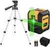 Green Laser Level with Tripod, Self-Leveling Bright Green Beam Horizontal and Vertical Cross Line Laser for Home Decoration DIY etc.Carrying Pouch Battery&Tripod Included