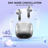 Wireless Earbuds Bluetooth 5.3 Headphones with 4 Mic HiFi Stereo Sound, Wireless Headphones with Dual LED Display Touch Control, 40H Playtime Bluetooth Earphones IP7 Waterproof, Black