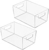 Set of 2 Drawer Box for Optimal Storage in The Household - Storage Box for Health and Beauty Products - Ideal Organiser Bin for The Bathroom - Clear