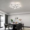 Modern LED Ceiling Light Dimmable, 45W 6000LM Ceiling Lamp with Remote Control, Creative 5 Head Petals Design, Acrylic Chandelier for Living Room Bedroom Kitchen Dining Room