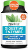 Digestive Enzymes + Probiotics for Gut Health and Prebiotics Fibre Supplements for Bloating Relief and Digestion - 100 Count