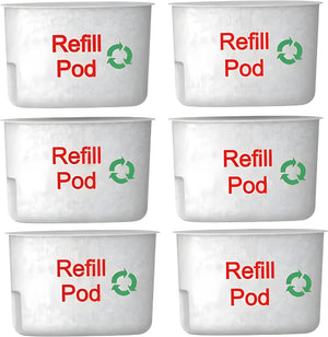 Refills for Reusable Water Filter Cartridge Compatible with Refillable Brita Maxtra* & Maxtra+* Jugs (Pack of 6)